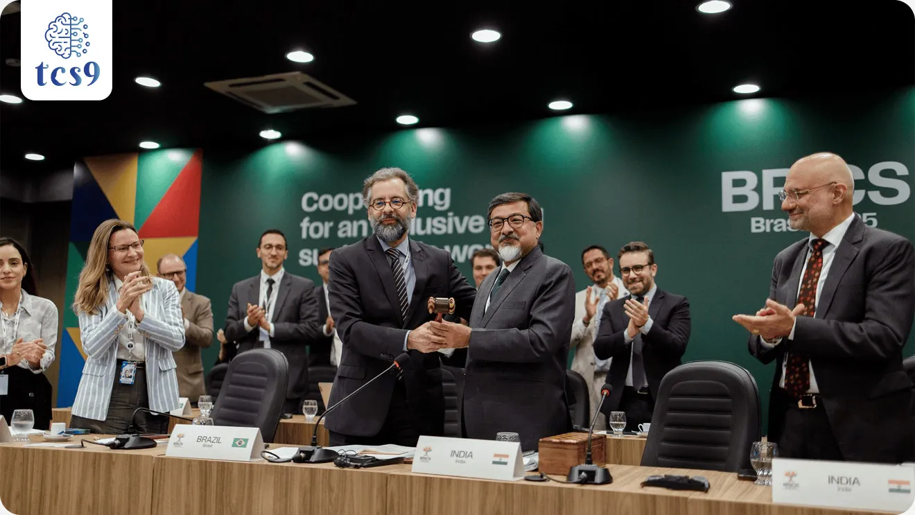 बातमी काय ?
• ब्राझीलने अधिकृतपणे BRICS संघटनेचे 18वे अध्यक्षपद (2026) भारताकडे सोपवले आहे.
• जागतिक व्यापारातील तणाव आणि भू-राजकीय परिस्थितीच्या पार्श्वभूमीवर भारत ही जबाबदारी सांभाळणार आहे.