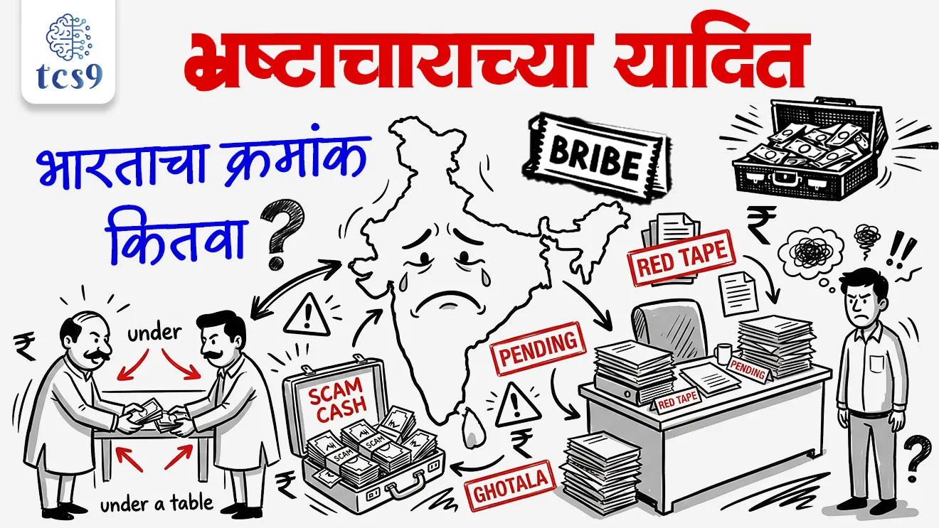 Corruption Perceptions Index, bhrashtachar dharna nirdeshank, Transparency International, bhartacha kramank kitva,  India's rank in index, World affairs, international news, jagtik sanghatna, Antarashtriya sanghatna, jagtik ghadamodi, international relations, international report, India's rank in Corruption Perceptions Index, world current affair, jagtik ghadamodi, world news, Chalu Ghadamodi 2025, Chalu Ghadamodi Marathi, Chalu Ghadamodi PDF Download, Chalu Ghadamodi Test Series, Chalu Ghadamodi Prashnottare, Mahatvachya Chalu Ghadamodi, Chalu Ghadamodi Sarav Prashna, Darrojchya Chalu Ghadamodi, Chalu Ghadamodi Marathi Masik, Talathi Chalu Ghadamodi 2025, Talathi Bharti Chalu Ghadamodi, Talathi Spardha Pariksha Chalu Ghadamodi, RRB Group D Chalu Ghadamodi Marathi, Railway Bharti Chalu Ghadamodi, RRB Sarav Prashna Chalu Ghadamodi, Maharashtra Police Bharti Chalu Ghadamodi, Police Bharti Chalu Ghadamodi Prashnottare, Maharashtra Police Chalu Ghadamodi 2025, SSC GD Chalu Ghadamodi Marathit, SSC Bharti Chalu Ghadamodi, SSC Prashnsancha Chalu Ghadamodi, Vanrakshak Bharti Chalu Ghadamodi, Vanrakshak Pariksha Chalu Ghadamodi, Vanrakshak Prashnapatrika Chalu Ghadamodi, Agniveer Bharti Chalu Ghadamodi 2025, Agniveer Spardha Pariksha Chalu Ghadamodi, Agniveer Sarav Prashna Chalu Ghadamodi, tcs chalu ghadamodi, ibps chalu ghadamodi, chalu Ghadamodi Marathi,   current Affair marathi madhe, 2024 cha chalu Ghadamodi,   police Bharti chalu Ghadamodi,   police Bharti prashnasanch,   police Bharti GK prashna,   Mpsc chalu Ghadamodi,   sarkari Naukri,   sarkari job,   sarkari yojna,   Maharashtra cha chalu Ghadamodi,   Maharashtra government yojna,   PSI syllabus, PSI cutoff,   police Bharti syllabus,   police Bharti cutoff,   police Bharti merit,   MPSC Sathi book,   MPSC Sathi pustak,   police Bharti Sathi pustak,   police Bharti magil prashnapatrika,   MPSC previous years question papers,   Mumbai police Bharti,   Mumbai police Bharti Lekhi kadhi ahe,   government GR,   police Bharti result,   MPSC result,   SSC GD merit,   sscgd syllabus,   army Bharti merit,   army Bharti result,   UPSC Marathi,   combine pariksha,   talathi,   talathi syllabus,   talathi cutoff,   talathi book list,   talathi result,   talathi merit, tcs mock test, tcs pattern, ibps pattern, tcs pyq, tcs sarav paper, tcs talathi paper, tcs pattern notes, tcs prashnasanch, tcs gk gs, tcs maths, tcs talathi,  talathi jaga kiti ahe,   saralseva exam,   saralseva pariksha,   saralseva result,   zilha parishad Bharti,   zilha parishad prashnapstrika, dinvishesh, Chalu Ghadamodi Marathi madhun, current Affair marathi madhe, headline-news, maharashtra-news, jhattpatt-batmya, pib, marathi batmya, government new channel, Pib, akashvani, the Hindu, Indian express, Loksatta, Lokmat, Dainik Bhaskar, sansad news, editorial, sampadkiya, vishleshan, Loksabha news, rajyasabha news, SSC GD notes, sscgd question papers, sscgd exam answer, results, SSC GD admit card, sscgd ground, exam centre, mpsc main answer writing, maharashtra police recruitment 2025, maharashtra police exam updates, maharashtra police bharti latest news, maharashtra police exam calendar 2025, maharashtra police exam syllabus pdf download, maharashtra police bharti exam pattern 2025, maharashtra police constable syllabus, physical test details maharashtra police, maharashtra police bharti admit card 2025, maharashtra police hall ticket download, maharashtra police exam admit card date, maharashtra police study material pdf, maharashtra police exam preparation tips, maharashtra police mock tests free, best books for maharashtra police exam, maharashtra police bharti previous year papers pdf, maharashtra police constable sample papers, maharashtra police si model question papers, maharashtra police eligibility criteria 2025, age limit for maharashtra police bharti, educational qualification maharashtra police, maharashtra police result 2025, maharashtra police merit list, maharashtra police exam cutoff marks, maharashtra police online application 2025, maharashtra police physical test details, document verification for maharashtra police bharti, maharashtra police recruitment 2024, maharashtra police exam calendar 2024, maharashtra police bharti exam pattern 2024, maharashtra police bharti admit card 2024, maharashtra police eligibility criteria 2024, maharashtra police result 2024, maharashtra police online application 2024, RRB Group D, Railway Group D, Railway Recruitment Board Group D, Railway Group D Exam, Railway Group Notification, Railway Group D Vacancy, Railway Group D Syllabus, Railway Group D Eligibility, Railway Group D Application, Railway Group D Admit Card, Railway Group D Result, Railway Group D Cut Off, Railway Group D Salary, Railway Group D Jobs, RRB Group D Study Material, RRB Group D Previous Papers,  RRB Group D Mock Tests, RRB Group D Exam Pattern, current Affair, General Science, GK, GS, General  Awareness, current  affairs marathi , Mathematics, General Intelligence and reasoning, RRB chalu Ghadamodi, RRB Group D marathi notes, samanya vinyan, samanya, nyan, railway notes marathi madhe, railway pagar, pagar ani bhatta, railway bharti notes marathi, railway bhartichi tayari kashi karaychi, railway bharti magil varshanche prashnapatrika, railway bhartipyq, railway bharti prashnasanch, railway bharti test paper, railwetvnokrichi sandhi, railway job, railway bharticha syllabus, railway bharti pattern, railway bharti imp prashn, railway bhartila vicharle janare prashn, competitive exam, spardha parisha, railway bharti online class, railway bharti class, railway bharti chi tayari kashi karaychi,  RRB Group D Syllabus, RRB Group D Previous Papers, RRB Group D Exam Pattern, RRB Group D Eligibility Criteria, RRB Group D Notification, RRB Group D Application, RRB Group D Admit Card, RRB Group D Result, RRB Group D Cut Off, RRB Group D Salary, RRB Group D Jobs, RRB Group D Coaching, RRB Group D Study Material, RRB Group D Mock Tests, Railway Group D Level 1, RRB Group D 2025, RRB Group D Level 1, RRB Group D Posts, RRB Group D Exam Pattern, RRB Group D Exam Date, RRB Group D Online Application, RRB Group D Previous Papers, RRB Group D Preparation Tips, RRB Group D Study Material, RRB Group D Coaching, RRB Group D Mock Tests, How to prepare for RRB Group D exam, RRB Group D exam syllabus 2025, RRB Group D eligibility criteria 2025, RRB Group D application form 2025, RRB Group D admit card download, RRB Group D result date 2025, RRB Group D cut off marks 2025, RRB Group D salary and allowances, Best books for RRB Group D exam, Online coaching for RRB Group D, Railway Group D , RRB Group D, Railway Jobs , Government Jobs, Railway Recruitment, RRB Group D Exam, Railway Group D Vacancy, RRB Group D Notification, Railway Group D Application, RRB Group D Salary, aajcha dinveshesh, suvichaar, jagtik dinveshsh, dinveshsh