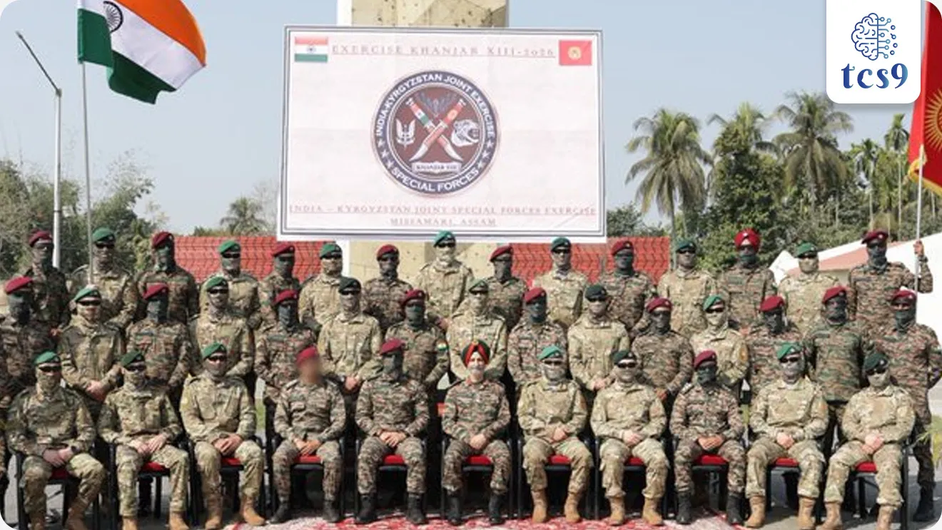 📰 बातमी काय ?
• फेब्रुवारी 2026 मध्ये भारत आणि किर्गिझस्तान यांच्यातील 13 वा ‘खंजर’ संयुक्त विशेष दल सराव आसाममधील मिसामारी येथे पार पडला.

⚔️  ‘खंजर’ सरावा बद्दल परीक्षेसाठी IMP माहिती : 
• ‘खंजर’ हा भारत आणि किर्गिझस्तान यांच्यातील एक संयुक्त लष्करी सराव आहे. 
• या सरावाची सुरुवात 2011 मध्ये झाली. 
• हा सराव दरवर्षी घेतला जातो आणि तो भारत आणि किर्गिझस्तानमध्ये आलटून-पालटून आयोजित केला जातो.

🪖 सरावात सहभागी दल आणि  प्रशिक्षण : 
• या सरावात भारतीय पॅराशूट रेजिमेंट  (Indian Army Special Forces) आणि किर्गिझस्तानचे ILBRIS विशेष दल ब्रिगेड (ILBRIS Special Forces Brigade) सहभागी झाले होते.
• सैनिकांना वास्तवातील ऑपरेशनसारख्या परिस्थितींमध्ये प्रशिक्षण दिले जाते.
• या सरावात प्रामुख्याने दहशतवादविरोधी कारवाया, शहरी युद्ध, संयुक्त रणनिती आणि जटिल परिस्थितींमध्ये निर्णय घेण्याचा क्षमता यांचा अभ्यास करण्यात आला.

🤝 नागरी–लष्करी समन्वय का महत्त्वाचा ?
• या सरावात स्थानिक प्रशासन आणि सुरक्षा यंत्रणा यांच्यासोबत समन्वय केला जातो.
•  त्यामुळे सैनिकांना प्रत्यक्ष ऑपरेशनसारखा अनुभव मिळतो आणि कार्यक्षमता वाढते.


🌍 ‘खंजर’ या सरावाचे व्यापक महत्त्व : 
• ‘खंजर’ सरावामुळे भारत आणि किर्गिझस्तान यांच्यातील संरक्षण संबंध अधिक मजबूत होतात. 
• तसेच, दोन्ही देशांच्या सैन्यांमध्ये समन्वय (interoperability) वाढतो.
• याशिवाय, हा सराव मध्य आणि दक्षिण आशियातील स्थैर्य वाढवण्यासाठी तसेच दहशतवादाविरोधी सहकार्य मजबूत करण्यासाठी उपयुक्त ठरतो.


🔑 परीक्षेच्या दृष्टीने IMP रिव्हिजन पॉईंट्स : ‘खंजर’ युद्ध सराव
• ‘खंजर’ – भारत + किर्गिझस्तान संयुक्त सराव
• 13 वी आवृत्ती (2026)  – मिसामारी (आसाम)
• सुरुवात – 2011
• प्रकार – Special Forces (Army) Exercise
• फोकस – दहशतवादविरोधी कारवाया +शहरी युद्धाचा सराव